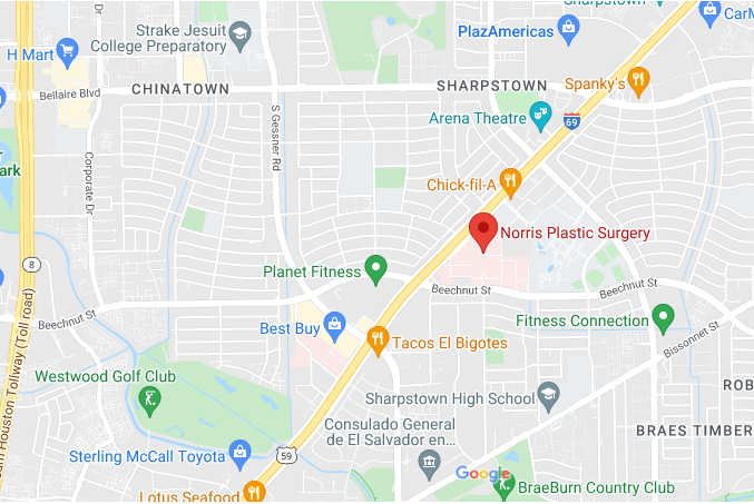 Map and Directions to Norris Plastic Surgery